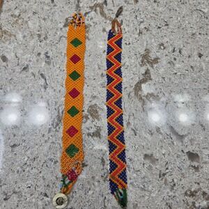 Beaded choker necklaces Native American Inspired Ethnic‎ Boho Hippie Colorful